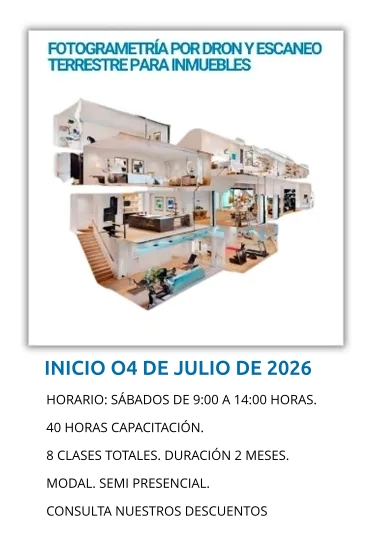 Fotogrametría por dron y escaneo terrestre para inmuebles